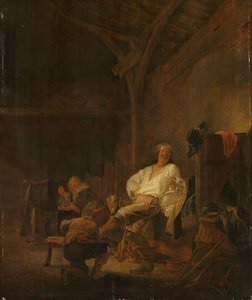 kütük mahallelerinde bir memur by Maerten Stoop