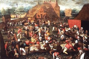 Köylü Köylü Düğünü veya Bayram Günü by Maerten van Cleve