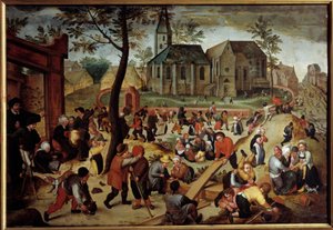 Martin Van Cleve tarafından Çocuk Oyunları Tablosu (1527-1581) by Maerten van Cleve