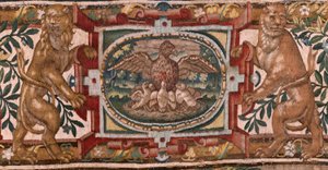 Piskoposluk müzesi (Museo Diocesano). Flaman halısı. Brüksel. Atölye François Geubels. Gideon Serisi Öyküsü. İsrailliler ganimetten paylarını Gideon