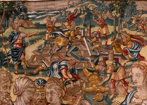 Piskoposluk müzesi. Flaman halısı. Brüksel. Atölye François Geubels. Gideon Serisi Öyküsü. Yoaş
