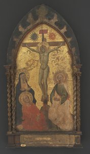 Çarmıhtaki Mesih, Meryem Ana ve Azizler Mary Magdalene ve John tarafından yas tutuldu by Maestro Francesco