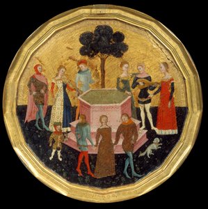 aşk bahçesi, 1370 dolayları by Maestro di Deschi Da Parto