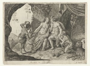 Bacchus ve Ariadne Ovid'in Metamorfozlarının Evliliği (dizi başlığı) by Magdalena van de Passe (possibly)