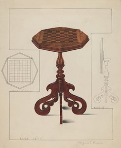 Dama Tahtası Masa-eğimli Üst, c. 1936.