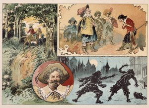 Cyrano de Bergerac, Cyrano de Bergerac'ın romanının illüstrasyonu: "Öteki dünya"