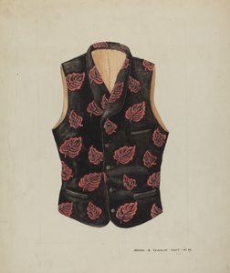 İşlemeli Kadife Yelek, c. 1937. by Majel G. Claflin
