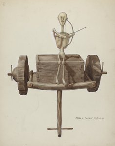 Penetente Ölüm Arabası ve Ölüm Figürü, c. 1937. by Majel G. Claflin