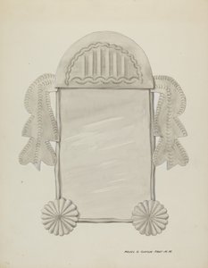 Küçük Teneke Çerçeveli Ayna, c. 1937. by Majel G. Claflin