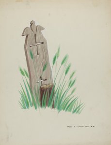 Ahşap Mezar İşareti, c. 1937. by Majel G. Claflin