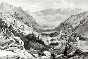 James Ferguson tarafından oyulmuş Senafe ve Rahaguddy arasındaki görünüm (litografi) by Major A.G.F. Hogg