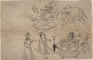 Manya Sahib Man Rup Sagarji'nin portresi, 18. yüzyılın sonlarında.