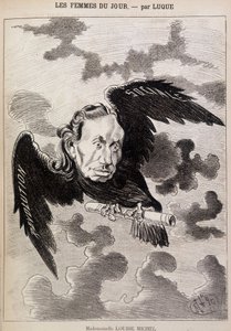 Luque tarafından bir kuzgun içinde Louise Michel karikatür