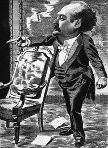 Jose Dupuis (1831-1900), aktör, fantezi komedyen. Karikatürist Manuel Luque