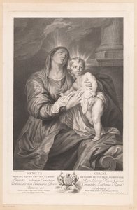 İsa Çocuk ile Meryem Sancta Virgo (nesne üzerindeki başlık)