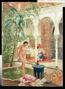 Harem Kadınları Havuz Başında by Marc Alfred Chataud