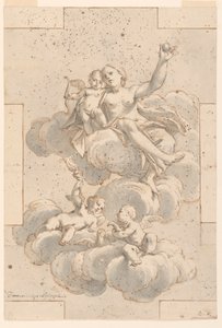 Tavan Resmi, Venüs, Aşk Tanrısı ve Putti için Tasarım by Marc Antonio Franceschini