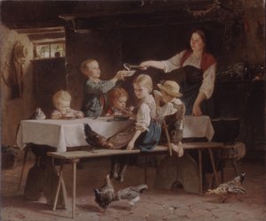 Öğle Yemeğindeki Çocuklar, 1857 by Marc Louis Benjamin Vautier the Elder
