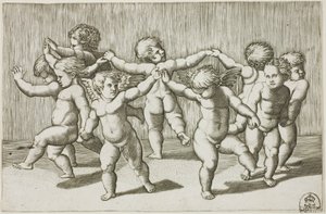 Aşk Tanrısı Dansı by Marcantonio Raimondi