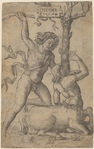Herkül ve Nessus by Marcantonio Raimondi