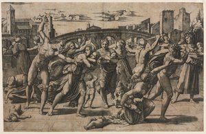 Masumların Katliamı (Köknar Ağacı ile) by Marcantonio Raimondi