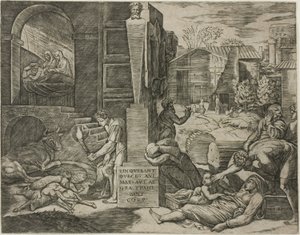 Morbetto veya Frigya Vebası by Marcantonio Raimondi