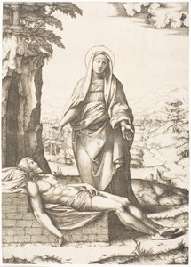 Pieta by Marcantonio Raimondi