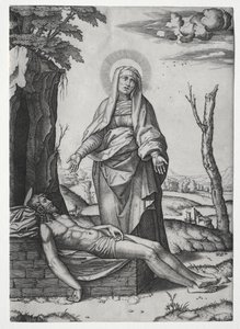 Pieta. by Marcantonio Raimondi