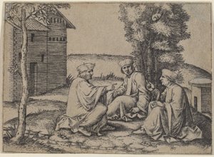 Üç Doktor by Marcantonio Raimondi