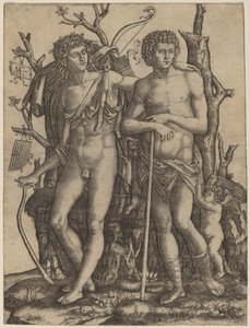 Apollon ve Sümbül by Marcantonio Raimondi after Francesco Francia