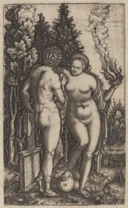 Topu olan kadın ve erkek by Marcantonio Raimondi possibly after Francesco Francia
