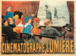 "The Waterer Watered", afiş reklamı Cinematographe Lumiere, 1896 by Marcelin Auzolle
