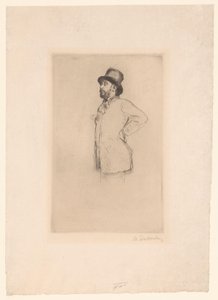 Edgar Degas'ın Portresi by Marcellin Gilbert Desboutin (signed by artist)