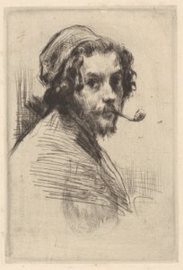 Marcellin Gilbert Desboutin'in borulu otoportresi by Marcellin Gilbert Desboutin