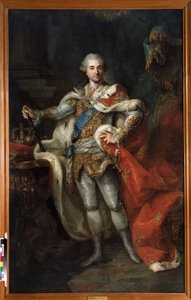 Polonya-Litvanya Topluluğu Kralı ve Büyük Dükü Stanislaw II August Poniatowski'nin Portresi (1732-1798), c.1790 (tuval üzerine yağlı boya)