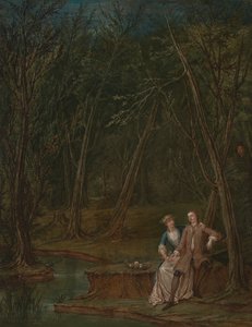 Aşıklar bir glade içinde by Marcellus Laroon the Younger