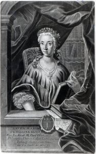Johann Jakob Haid tarafından oyulmuş Laura Maria Caterina Bassi