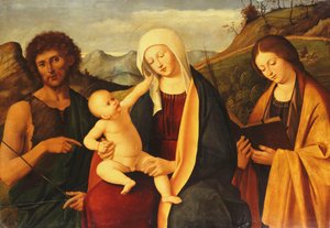 Madonna ve Çocuk, Vaftizci Yahya ve bir dişi Aziz ile birlikte,