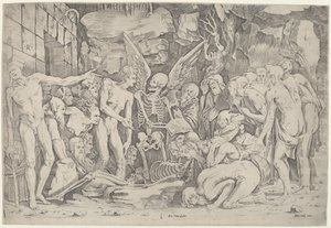 İskeletler by Marco Dente, after Baccio Bandinelli