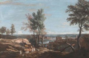 Geniş Pastoral Peyzaj, yak. 1700-1730. by Marco Ricci