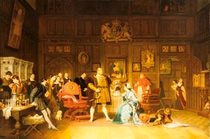 Henry VIII ve Anne Boleyn, Kraliçe Catherine tarafından gözlemlendi, 1870.