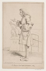 "Ünlü Cavre delle Karikatürü". Portræt af Pier Leone Ghezzi (1674-1755)