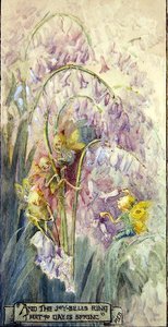 Joy Bells Ring (gemide sulu boya) by Margaret E. Bayliss