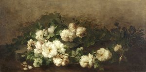 gitar ve gül ile natürmort by Margaretha Roosenboom