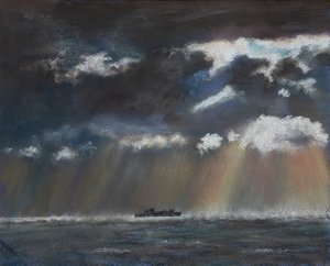 Denizde fırtınalar, 2022 (pastel) by Margo Starkey
