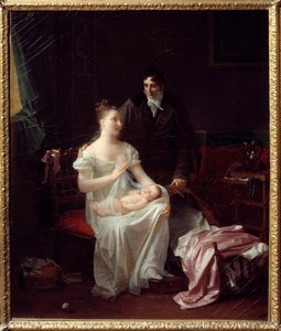 Mutlu eşler Birinci İmparatorluğun genç bir burjuva ailesi. Marguerite Gerard