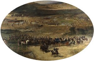 Kraliçe Maria Christina Birlikleri İncelemek, 1866-1867 by Marià Fortuny