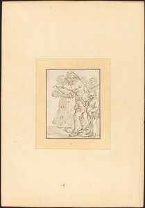 Solu işaret eden yaşlı adam by Maria Catharina Prestel after Adriaen Pietersz van de Venne