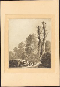 İki Ağaçlı Manzara by Maria Catharina Prestel after Herman Saftleven