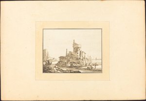 Yuvarlak Kuleli Manzara by Maria Catharina Prestel after Thomas Wyck